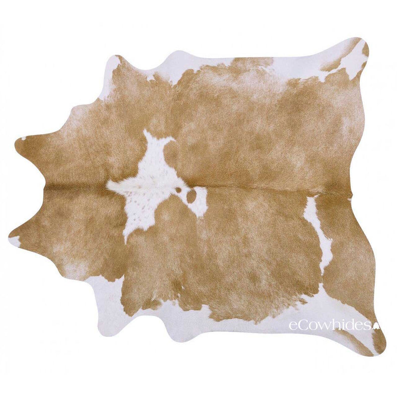 Palomino And White Brazilian Cowhide Rug: Xxl , Natural Suede Leather | eCowhides