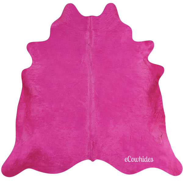 Pink Dyed Cowhide Rug , Natural Suede Leather | eCowhides