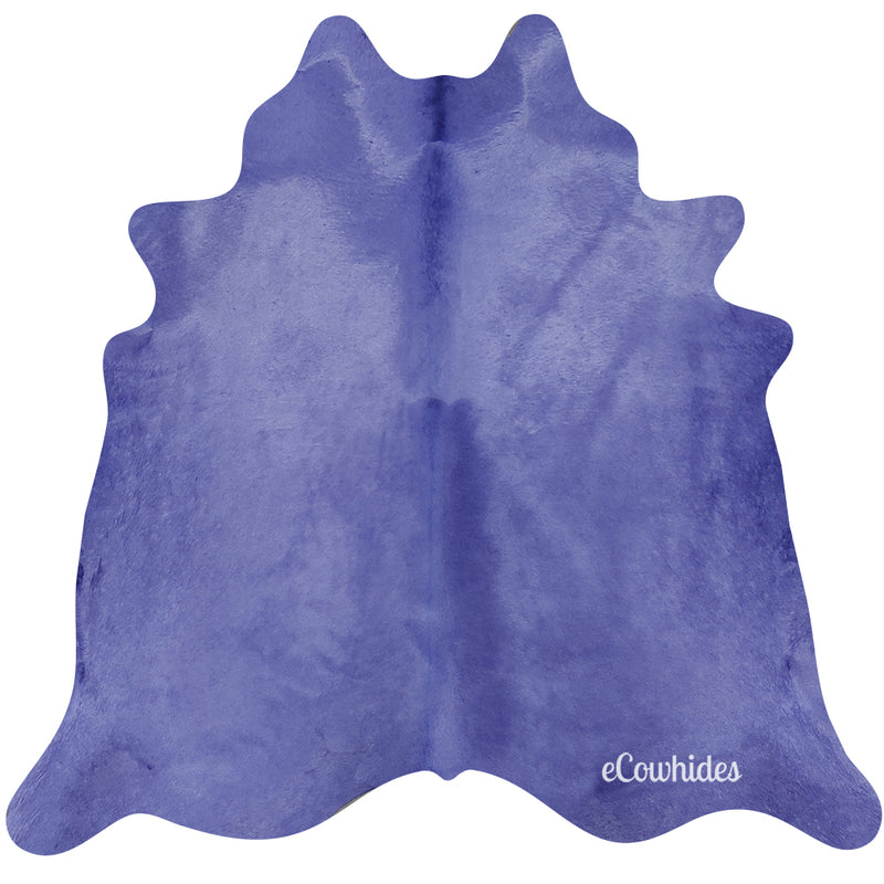 Purple Dyed Cowhide Rug , Natural Suede Leather | eCowhides