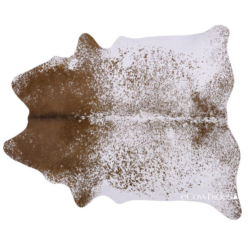 Salt And Pepper Brown Brazilian Cowhide Rug: Xl , Natural Suede Leather | eCowhides