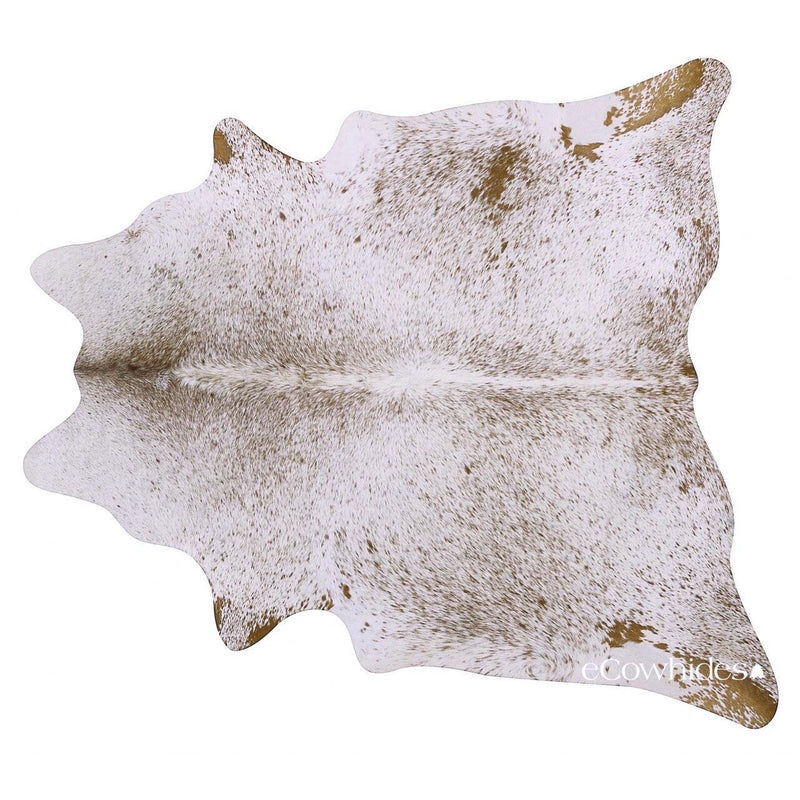 Salt And Pepper Brown Brazilian Cowhide Rug: Large , Natural Suede Leather | eCowhides