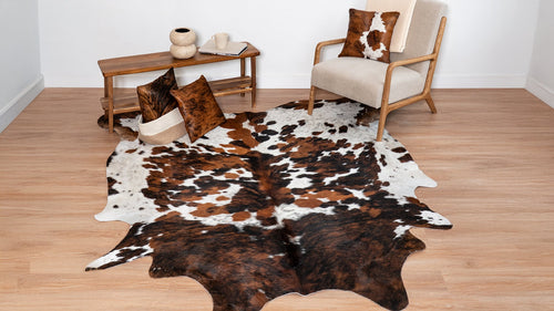 Tricolor Cowhide Rug