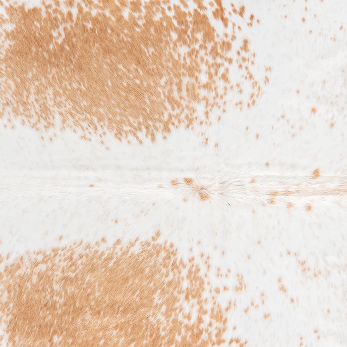 Brazilian Palomino and White Cowhide Rug Size 8'0" L x 7'7" W 6103