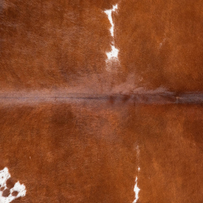 Brazilian Brown and White Cowhide Rug Size 7'7" L x 7'2" W 1002