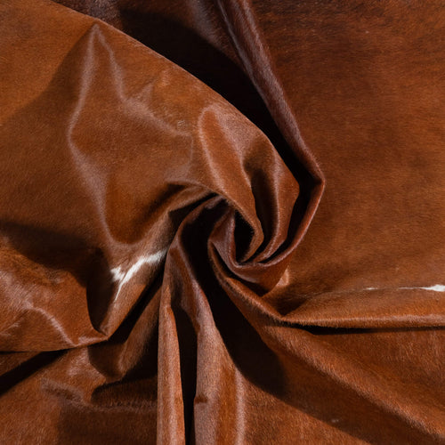 Brazilian Brown and White Cowhide Rug Size 7'7" L x 7'2" W 1002