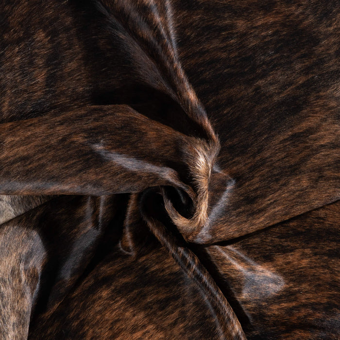 Brazilian Dark Brindle Cowhide Rug Size 6'11" L x 5'10" W 1025