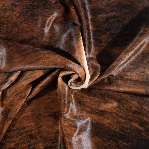 Brazilian Brindle Cowhide Rug Size 6'8" L x 5'11" W 1032