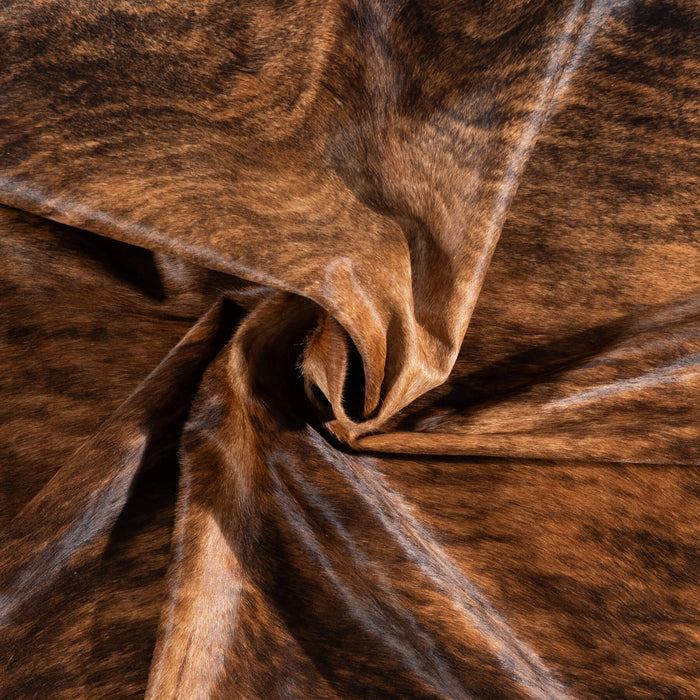 Brazilian Brindle Cowhide Rug Size 6'11" L x 6'5" W 1037