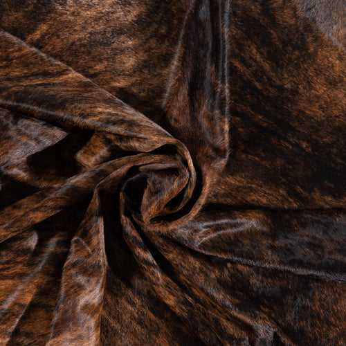Brazilian Dark Brindle Cowhide Rug Size 8'0" L x 7'1" W 1044