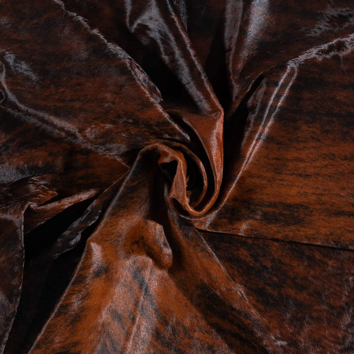 Brazilian Dark Brindle Cowhide Rug Size 6'7" L x 5'8" W 1046