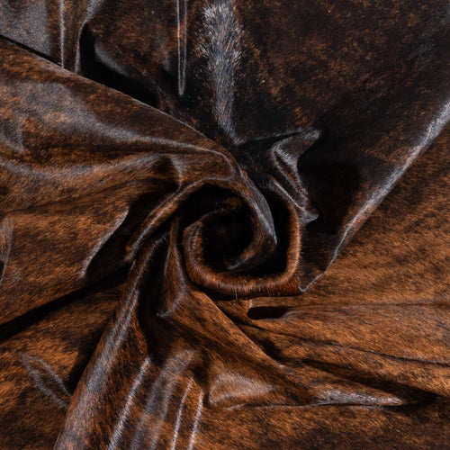 Brazilian Dark Brindle Cowhide Rug Size 6'9" L x 6'5" W 1047