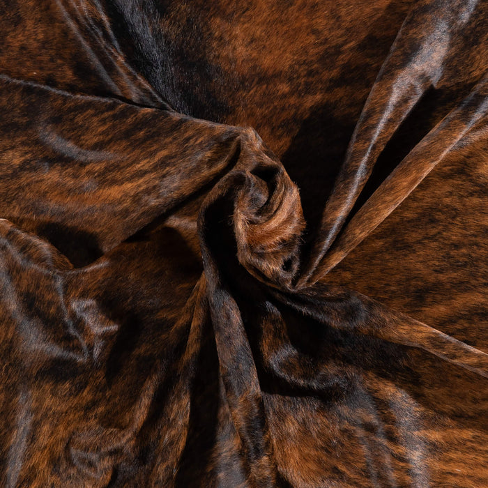 Brazilian Dark Brindle Cowhide Rug Size 7'2" L x 6'8" W 1049