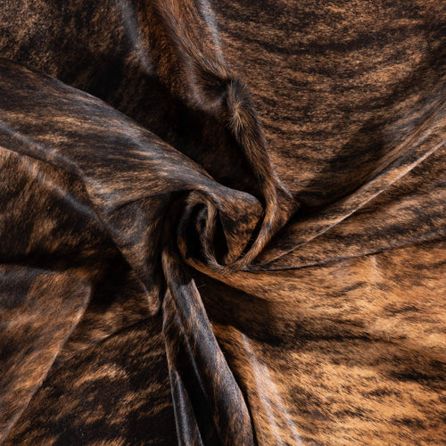 Brazilian Brindle Cowhide Rug Size 7'9" L x 7'2" W 1053