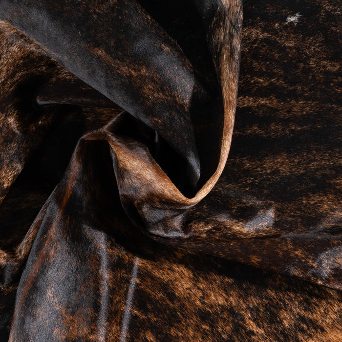 Brazilian Dark Brindle Cowhide Rug Size 6'9" L x 5'8" W 1056