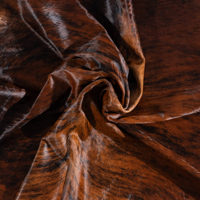 Brazilian Dark Brindle Cowhide Rug Size 7'3" L x 6'8" W 1060