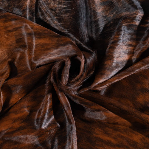 Brazilian Dark Brindle Cowhide Rug Size 7'6" L x 6'9" W 1063