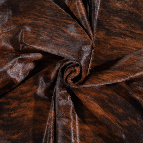 Brazilian Dark Brindle Cowhide Rug Size 7'3" L x 6'10" W 1070
