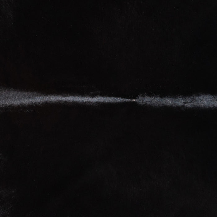 Brazilian Solid Black Cowhide Rug Size 6'8" L x 5'9" W 1081