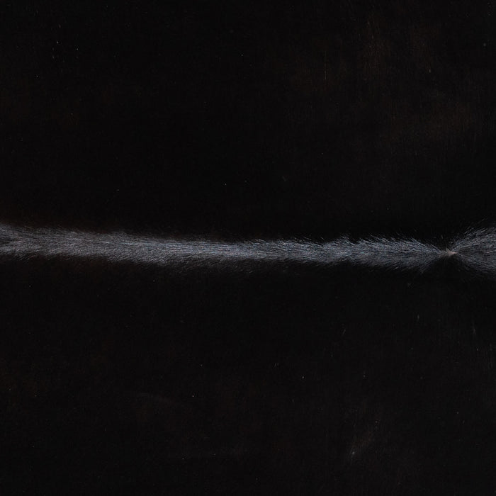 Brazilian Solid Black Cowhide Rug Size 6'8" L x 5'9" W 1082