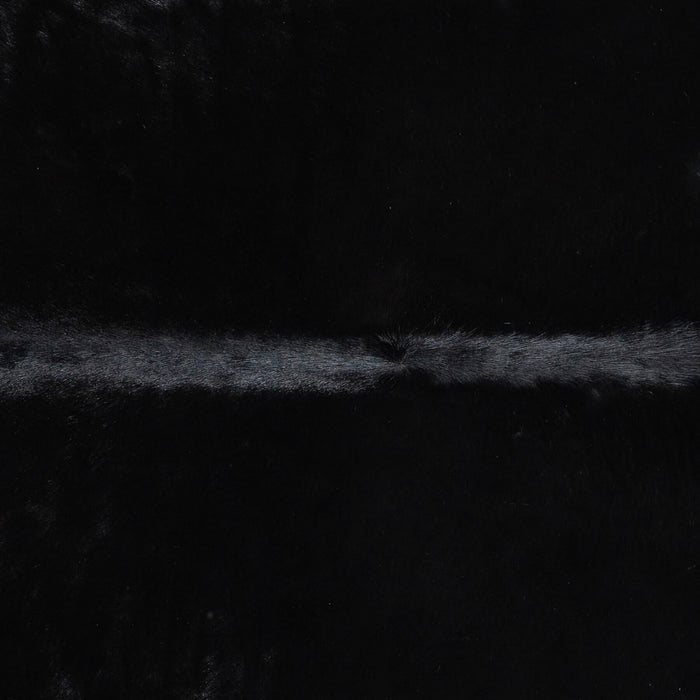 Brazilian Solid Black Cowhide Rug Size 6'10" L x 5'4" W 1085