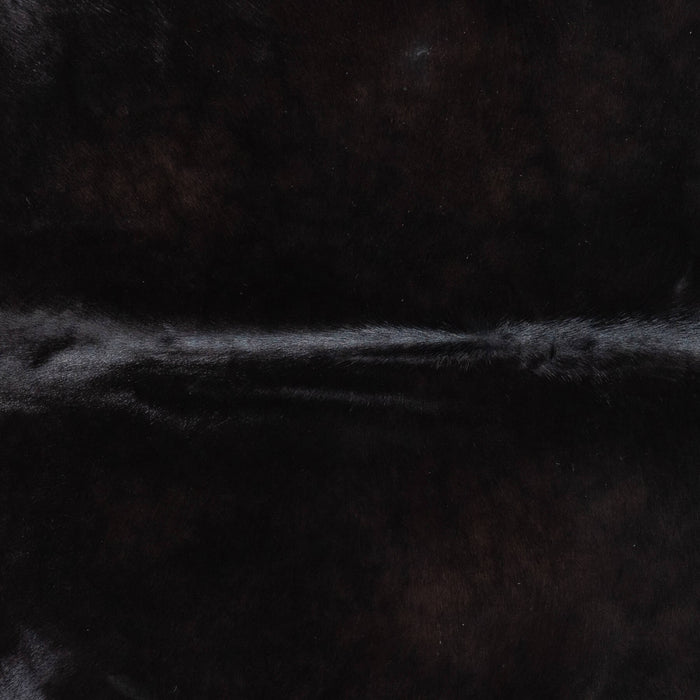 Brazilian Solid Black Cowhide Rug Size 6'8" L x 5'8" W 1086