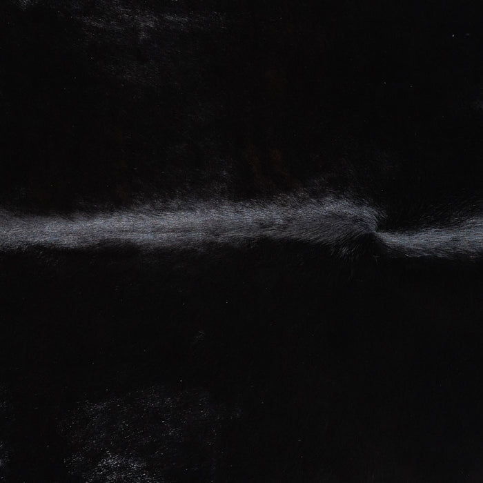 Brazilian Solid Black Cowhide Rug Size 6'10" L x 5'11" W 1089