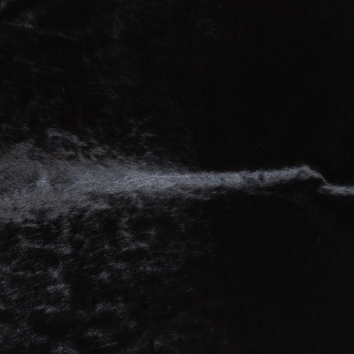 Brazilian Solid Black Cowhide Rug Size 7'1" L x 5'4" W 1090