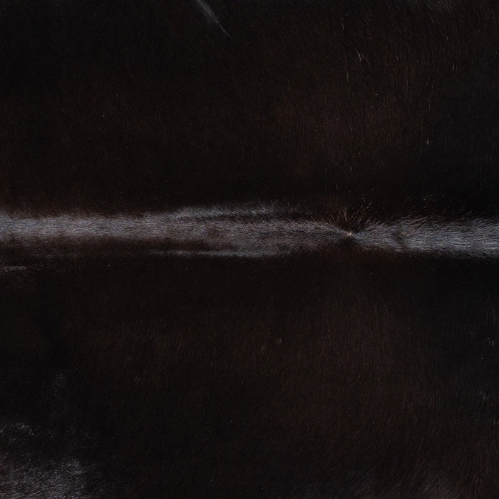 Brazilian Solid Black Cowhide Rug Size 6'7" L x 6'6" W 1108