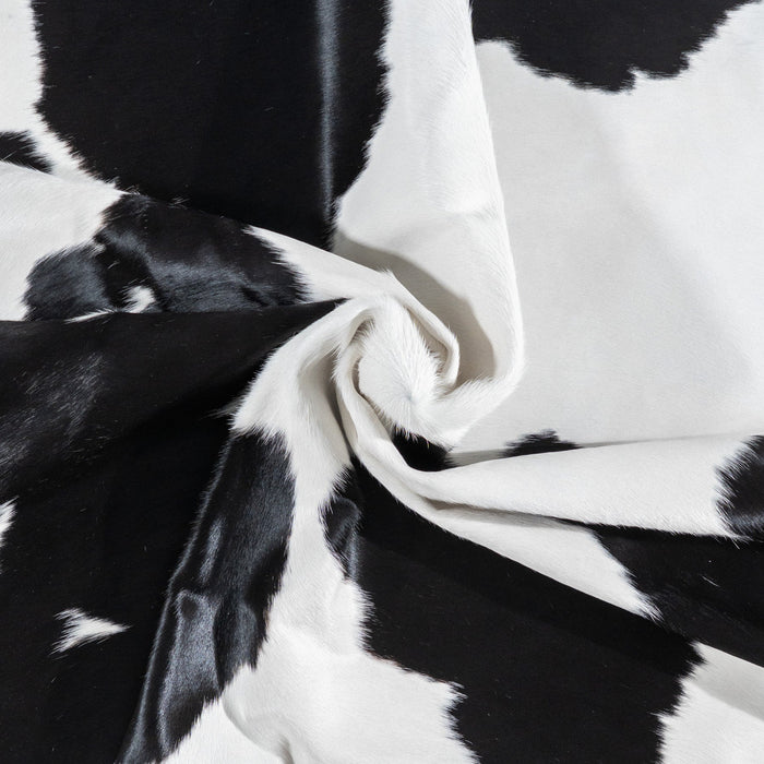 Brazilian Black and White Cowhide Rug Size 8'2" L x 7'4" W 1111