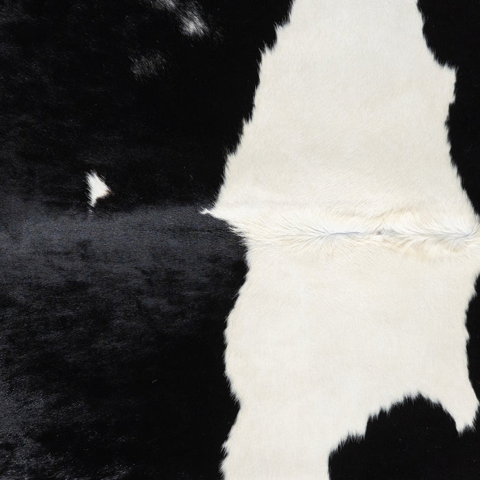 Brazilian Black and White Cowhide Rug Size 7'9" L x 6'8" W 1112