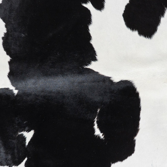 Brazilian Black and White Cowhide Rug Size 7'7" L x 7'3" W 1117