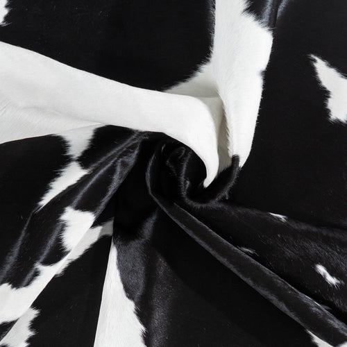 Brazilian Black and White Cowhide Rug Size 8'1" L x 6'7" W 1118
