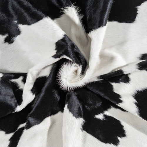 Brazilian Black and White Cowhide Rug Size 7'9" L x 7'2" W 1119