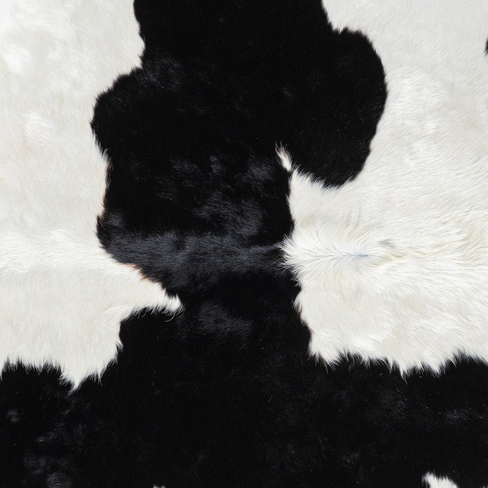 Brazilian Black and White Cowhide Rug Size 7'6" L x 6'2" W 1120