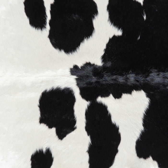 Brazilian Black and White Cowhide Rug Size 7'8" L x 7'0" W 1121