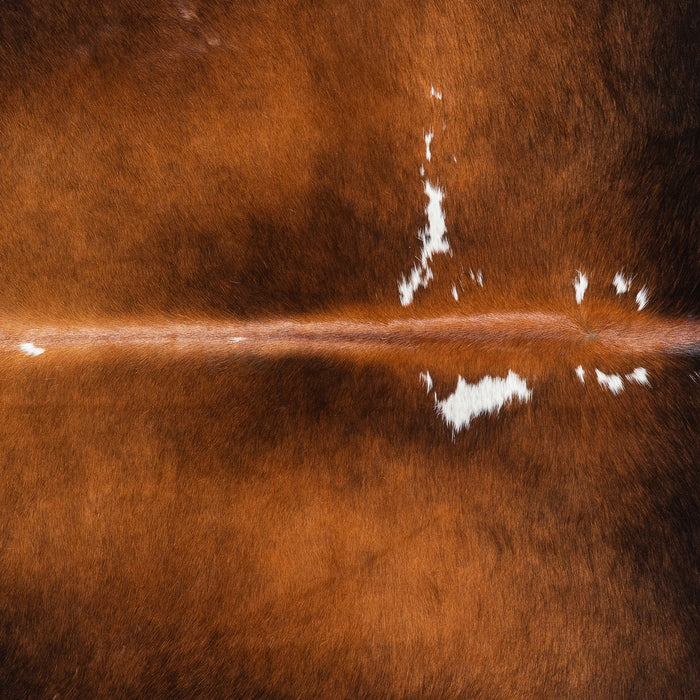 Brazilian Mahogany Cowhide Rug Size 6'8" L x 6'1" W 1137