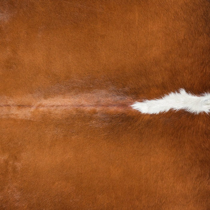 Brazilian Chocolate and White Cowhide Rug Size 7'3" L x 6'3" W 1143