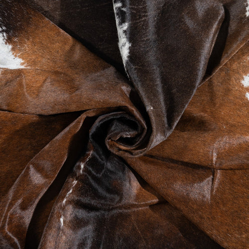 Brazilian Mahogany Cowhide Rug Size 8'0" L x 7'5" W 1149