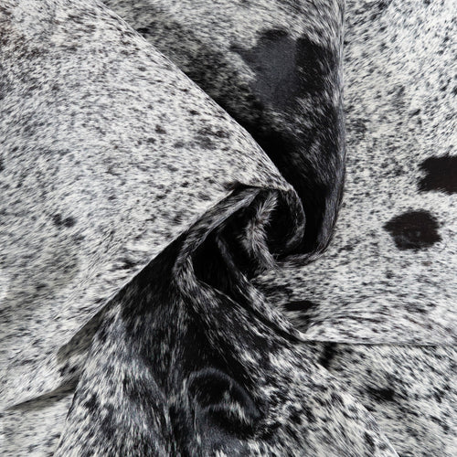 Brazilian Black Salt and Pepper Cowhide Rug Size 7'4" L x 6'4" W 1152