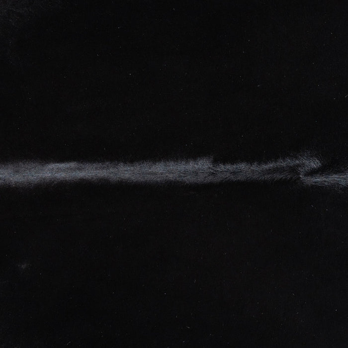 Brazilian Solid Black Cowhide Rug Size 7'2" L x 6'6" W 1156