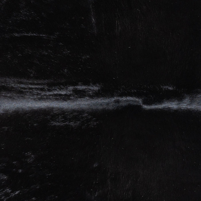 Brazilian Solid Black Cowhide Rug Size 7'11" L x 6'9" W 1157