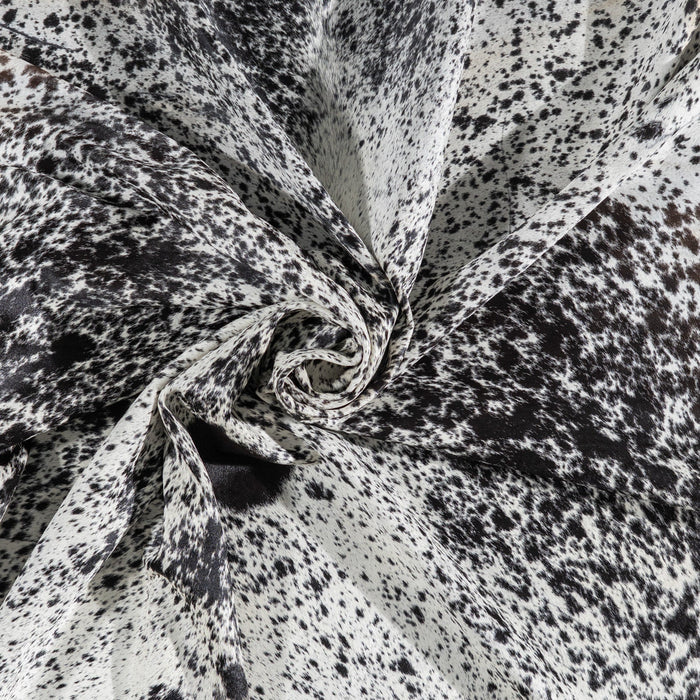 Brazilian Black Salt and Pepper Cowhide Rug Size 7'5" L x 7'5" W 1158