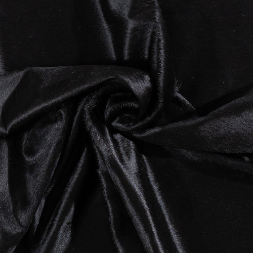 Brazilian Solid Black Cowhide Rug Size 6'11" L x 7'2" W 1160