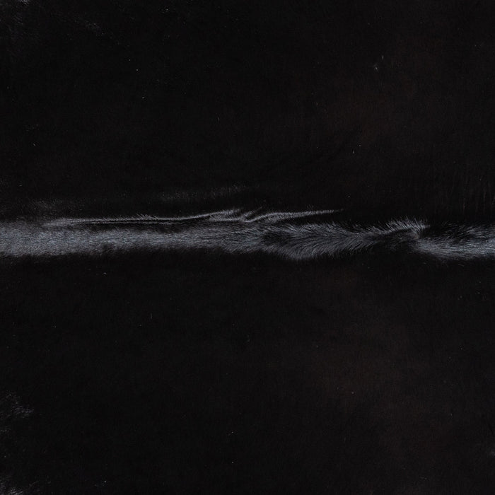 Brazilian Solid Black Cowhide Rug Size 6'11" L x 6'10" W 1162