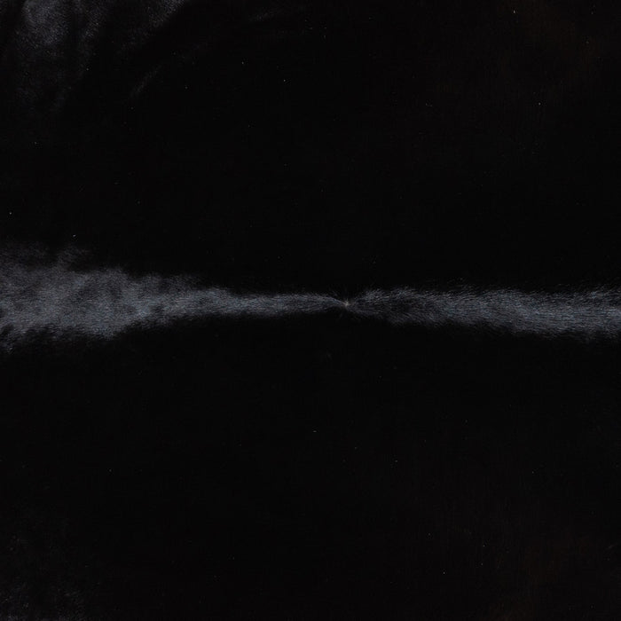 Brazilian Solid Black Cowhide Rug Size 6'9" L x 7'1" W 1163