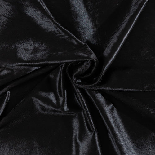Brazilian Solid Black Cowhide Rug Size 7'4" L x 7'0" W 1164