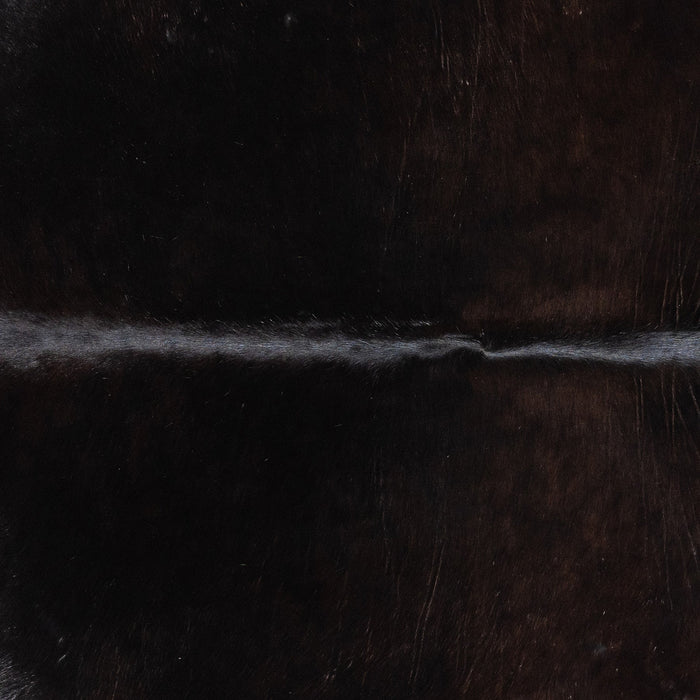 Brazilian Solid Black Cowhide Rug Size 7'6" L x 6'7" W 1166