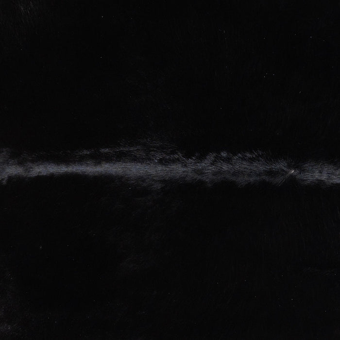 Brazilian Solid Black Cowhide Rug Size 7'5" L x 6'11" W 1169