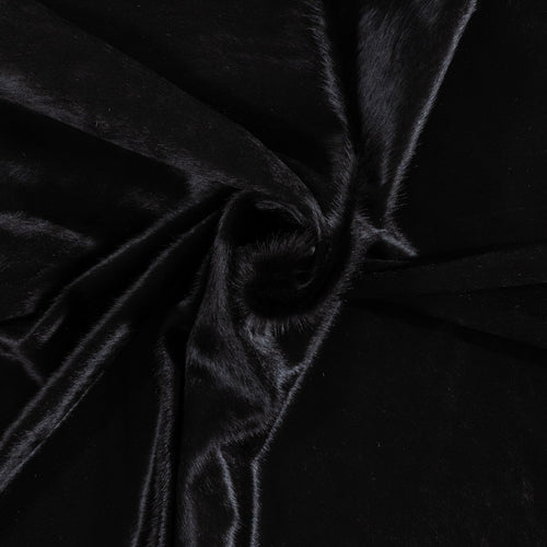 Brazilian Solid Black Cowhide Rug Size 8'5" L x 7'10" W 1175