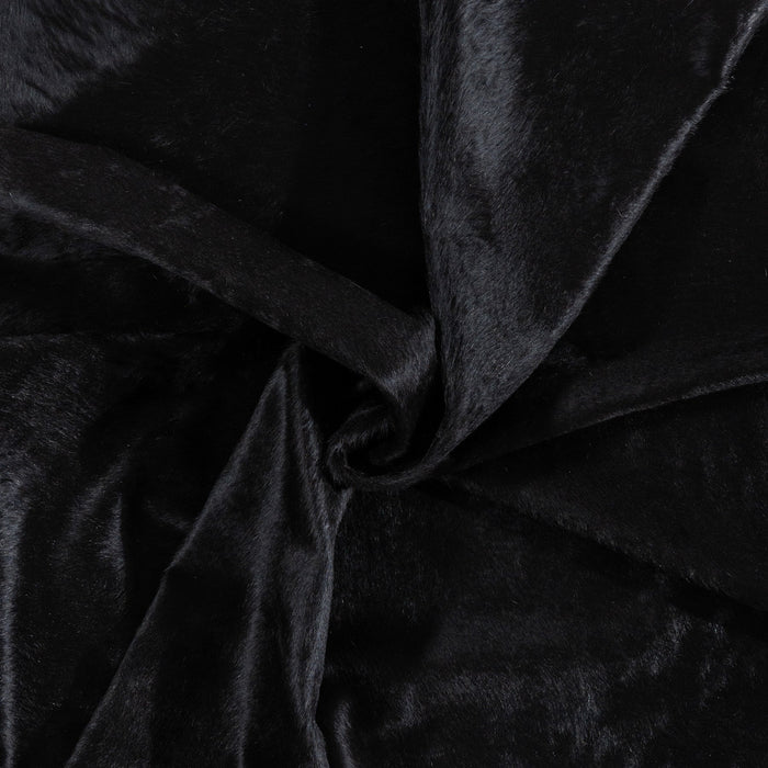 Brazilian Solid Black Cowhide Rug Size 8'3" L x 7'7" W 1177